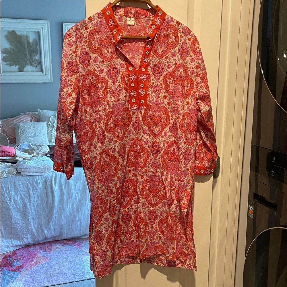 Orange and Pink Paisley Tunic